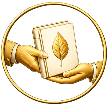 Icona dello scambio del libro a mano.