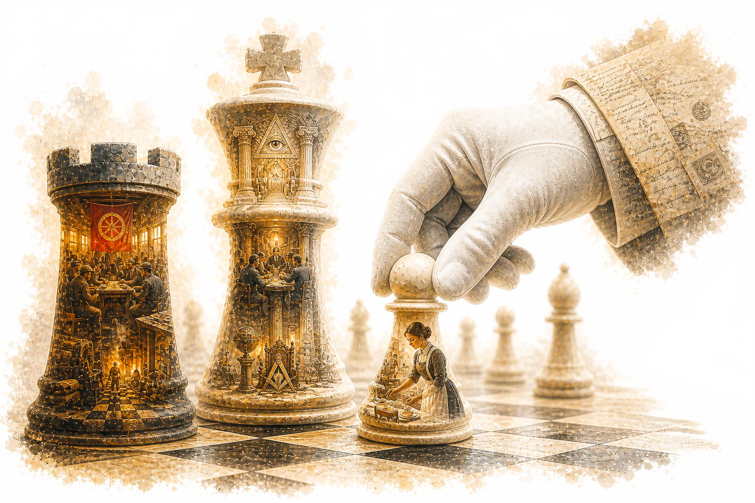 Scacchiera metaforica, che rappresenta i giochi politici e le strategie.